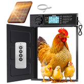 OKKÖBI Chicken Coop Door PRO solar panel powers hands-free opening for easy flock management.