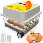 OKKÖBI OBI-12 incubator front view with 12-egg capacity for home hatchery.