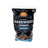 Oklahoma Joe's Hickory wood chunks in bag ready to smoke for rich flavor.