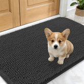 OLANLY dog door mat captures muddy paws and absorbs moisture at the entry