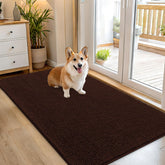 OLANLY dog door mat with muddy paws at entryway; absorbs moisture and dirt