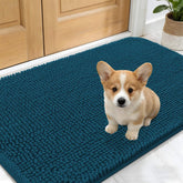 OLANLY dog door mat with muddy-paws 24x16 keeps entry clean and dry.