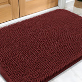 OLANLY dog door mat showing muddy paws; traps moisture and dirt at the entry.