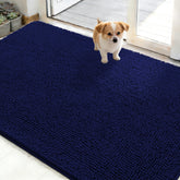 OLANLY dog door mat traps moisture from muddy paws at entry.