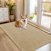OLANLY dog door mat with muddy-paws focus absorbs moisture to keep entryways clean