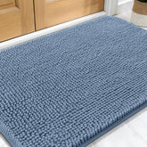 OLANLY dog door mat with muddy paws cleans dirt and moisture at the entry.
