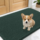 OLANLY dog door mat with muddy paws traps dirt at the entry.