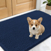 OLANLY dog door mat Muddy Paws captures moisture and dirt at the entry.