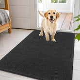 OLANLY dog door mat plush chenille entryway traps mud and adds cozy comfort.