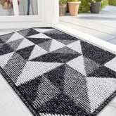 OLANLY door mat with rolled packaging showing crease-free arrival.