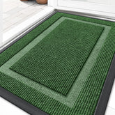 OLANLY front door mat 29-5x17 green captures dirt and moisture at the entry.