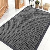 OLANLY front door mat outdoor entrance captures dirt for cleaner floors