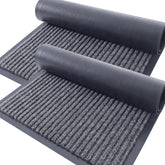 OLANLY front door mat with stripe pattern enhances entryway style.