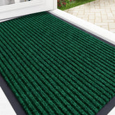 OLANLY front door mat with striped pattern keeps floors clean and stylish.