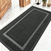 OLANLY Front Door Mat under-door slim profile captures dirt without jamming doors