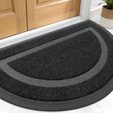 OLANLY Half Circle Doormat glides under doors for easy entry.