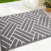 OLANLY indoor door mat with low-profile design reduces tracked dirt at entry.
