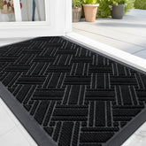 OLANLY Indoor Outdoor Mat, front view with compact low-profile design for entrances.