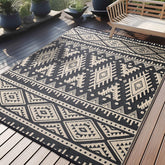 OLANLY waterproof 6x9 ft outdoor rug, reversible for multiple outdoor looks