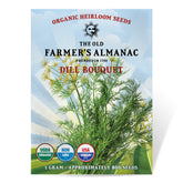 The Old Farmer's Almanac bouquet dill seeds packaging aids storage and gifting