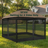 OLILAWN gazebo replacement netting 10x10 panel view for outdoor comfort and ventilation