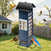 OMEUTY Squirrel-Proof Feeder with gravity locking keeps seeds safe.