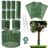 Omirome tree trunk protector assembled around a young sapling for secure protection.