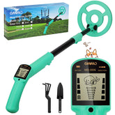 OMMO kids metal detector with animated puppy LCD display guiding easy treasure hunts