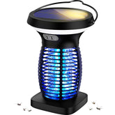 OnBeam solar bug zapper outdoors with 360° coverage for pests.