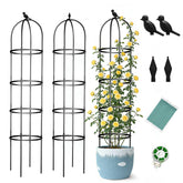 ONEANU Obelisk Trellis stands 6ft tall, providing sturdy vertical support for climbing plants.