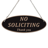 ONEWOK No Soliciting Sign for front door, durable and weather-resistant for lasting visibility.