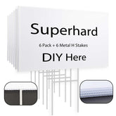 ONEXIZ blank yard sign 17x12 front view for quick DIY messaging.