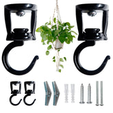 ONIKK ceiling hook with 360-degree rotation for flexible hanging arrangements.