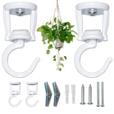 ONIKK ceiling hooks 2-pack white offer secure, versatile hanging for plants and decor.