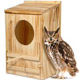 ONKO large great horned owl house for outdoor nesting and protection.
