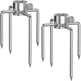 Onlyfire 6003 rotisserie forks with four-prong offset design securely hold meat for even cooking