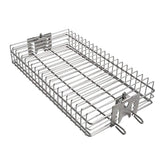 Onlyfire 6042 chrome rotisserie basket side view shows sturdy construction for versatile grilling
