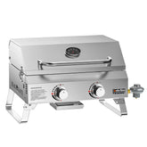 ONLYFIRE GRILLS tabletop gas grill assembled for easy outdoor cooking