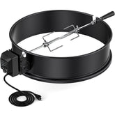 OnlyFire rotisserie ring for Weber 22.5-inch kettle enables even roasting on charcoal grills.