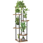 Oppro 6-tier plant stand assembly shows a sturdy frame for organized plants.