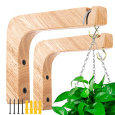 Oradrem wooden wall hook plant hanger with natural beech finish for sturdy greenery display