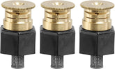 Orbit 54052 shrub head sprinkler adapter with brass half-pattern nozzle delivers even coverage for shrubs.