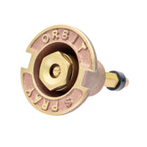 Orbit 54070 brass pop-up sprinkler closeup highlighting durable construction for reliable irrigation