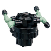 Orbit 67005 drip manifold top view improves irrigation versatility.