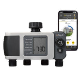 Orbit B-hyve XD 4-Port Timer during installation showing easy setup and scheduled watering.