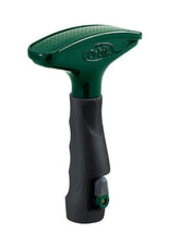 Orbit metal fan spray nozzle demonstrates smooth water-flow control for precise garden watering.