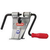 Oregon 24549B bench rivet spinner front view for precise rivet spins