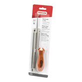 Oregon 25894 5-32-inch file guide shows secure grip for precise filing.