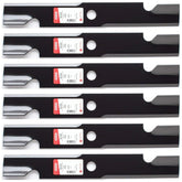 Oregon 6PK 92-030 blade for Exmark 52in Radius E-Series, front view, for precise, even cutting