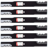 Oregon 6PK USA mower blades for Scag 61-inch deck, mulching design.